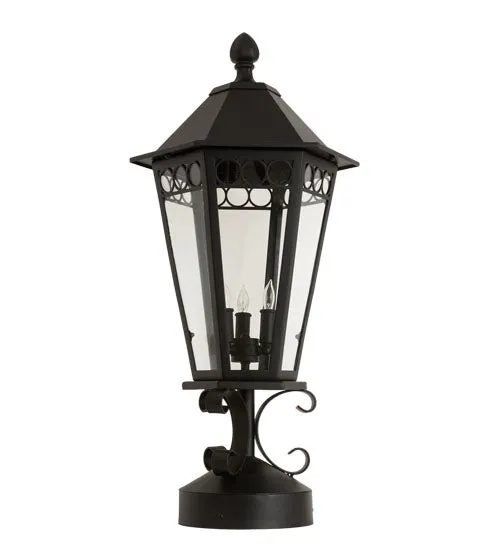 14"W Yorkshire Lantern Victorian Post Mount