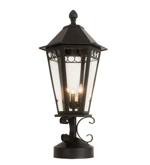 14"W Yorkshire Lantern Victorian Post Mount
