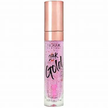 24k Gold Lip Gloss. Pink