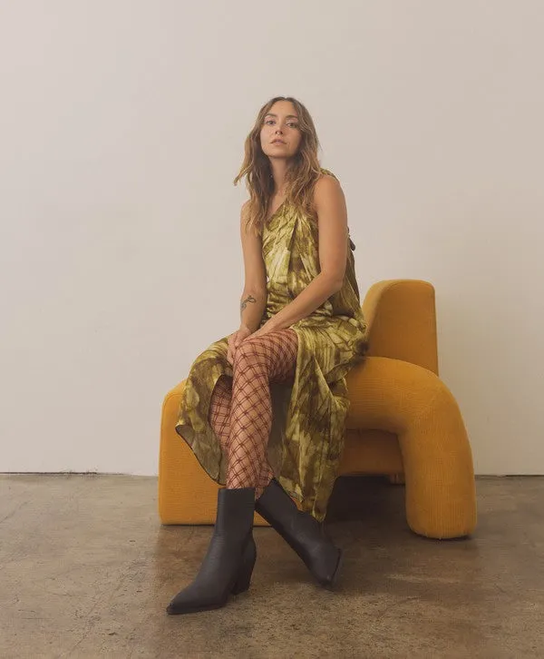 Alligator-Embossed Textured Booties