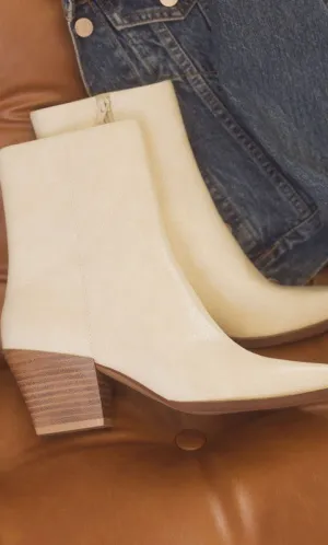 Alligator-Embossed Textured Booties