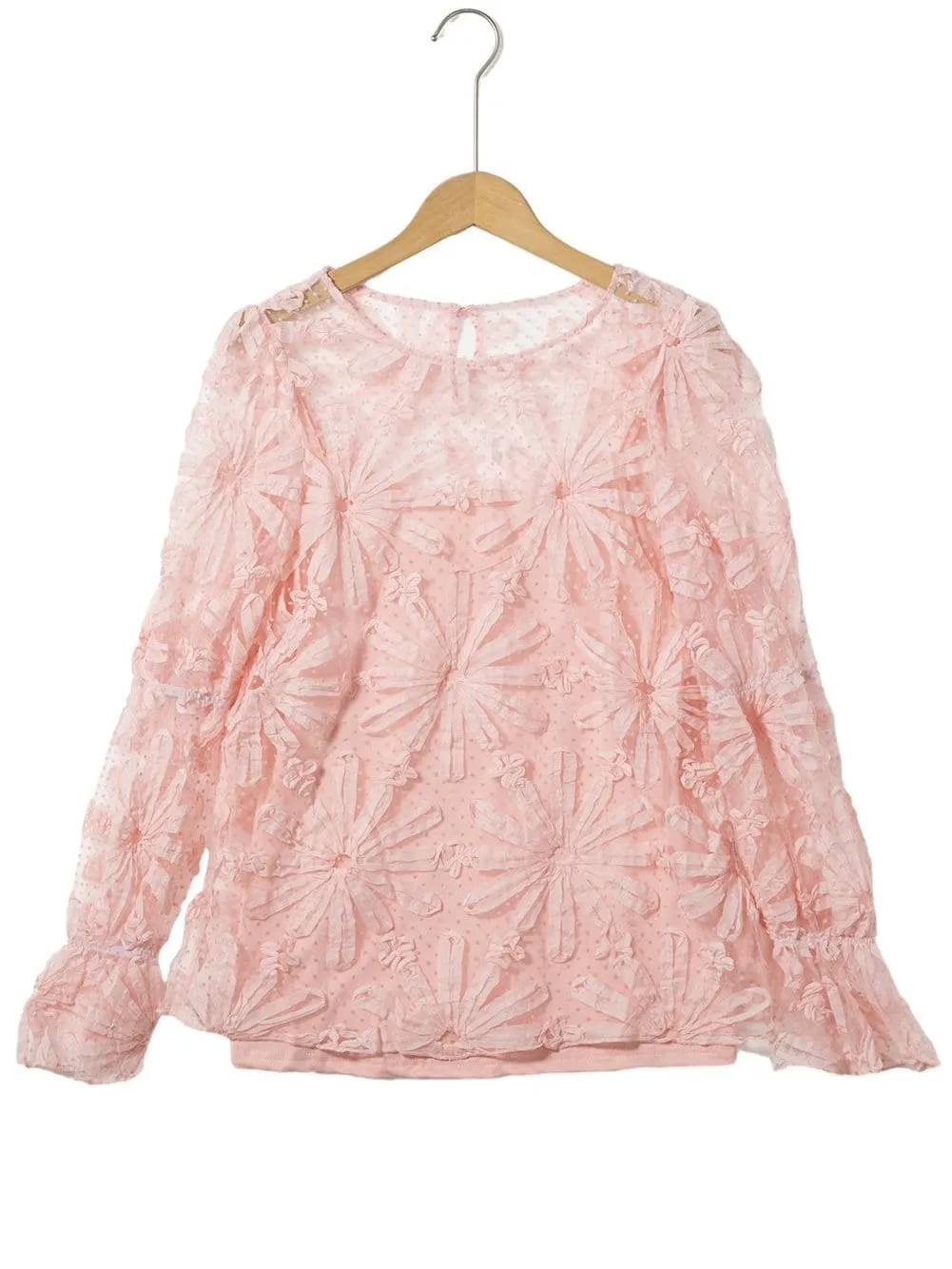 Appealing Pink Mesh Top