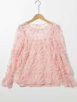 Appealing Pink Mesh Top