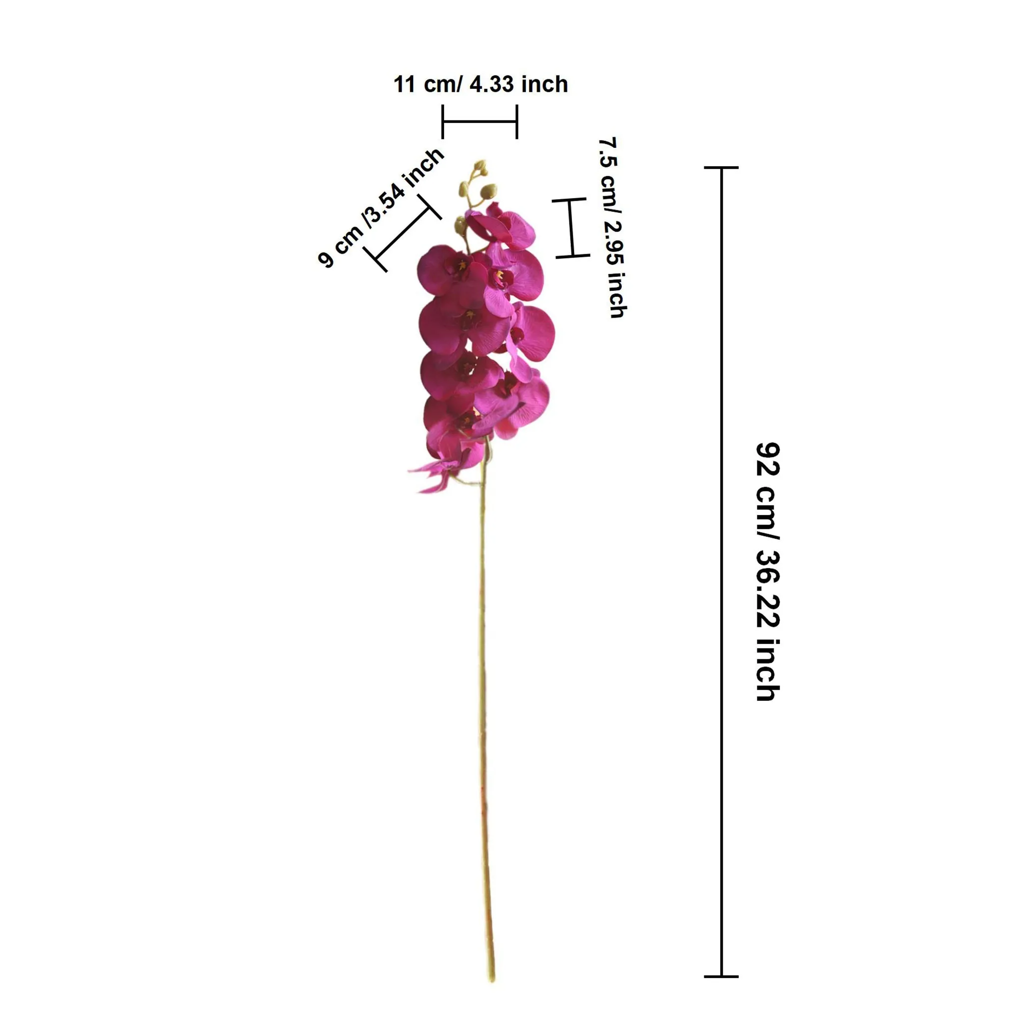 Artificial Orchid Flowers Realistic Phalaenopsis