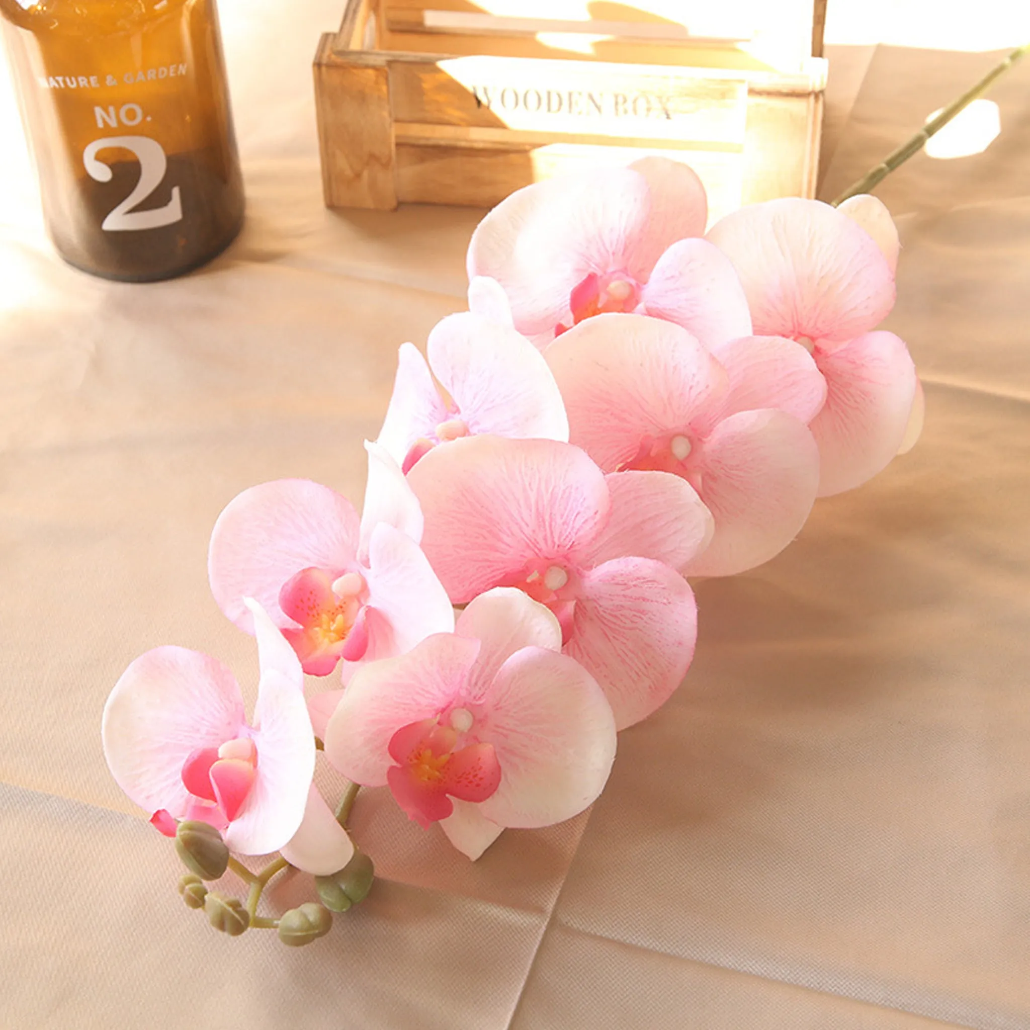 Artificial Orchid Flowers Realistic Phalaenopsis