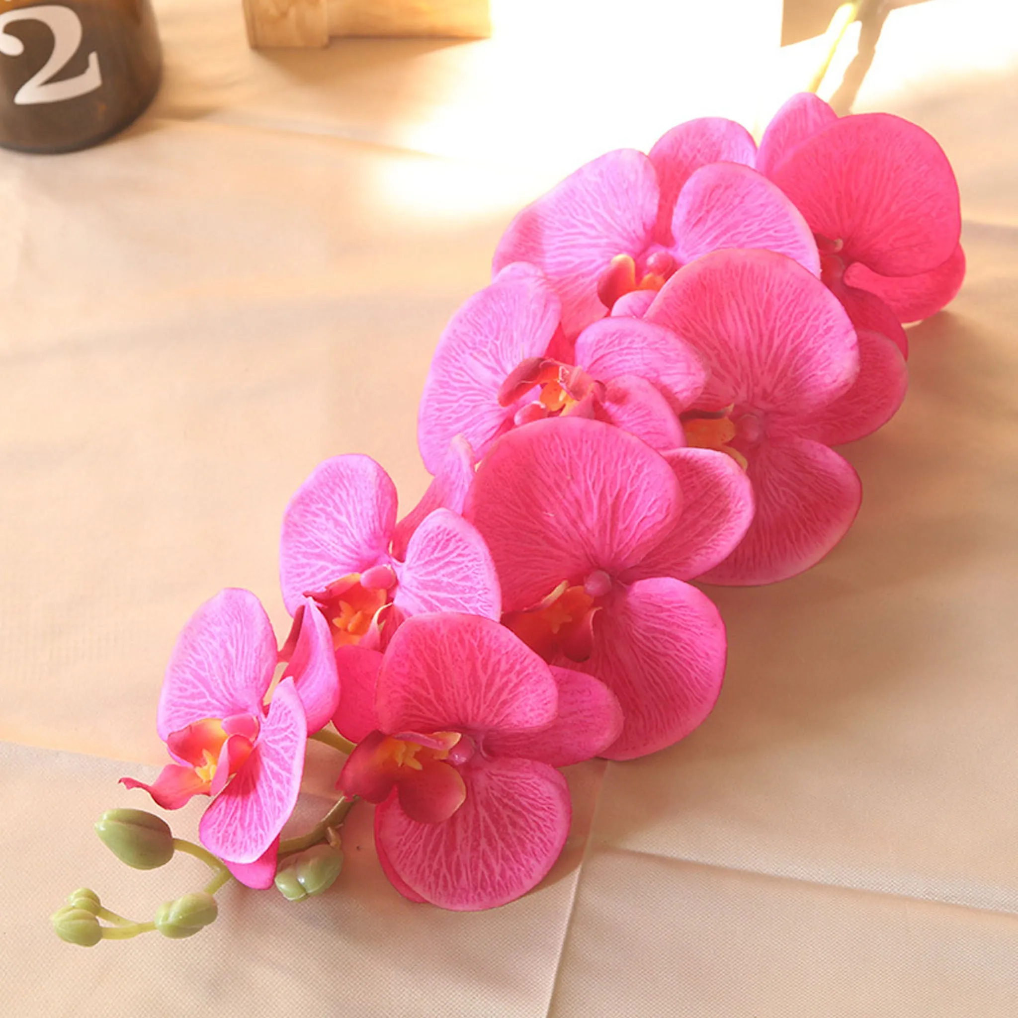 Artificial Orchid Flowers Realistic Phalaenopsis