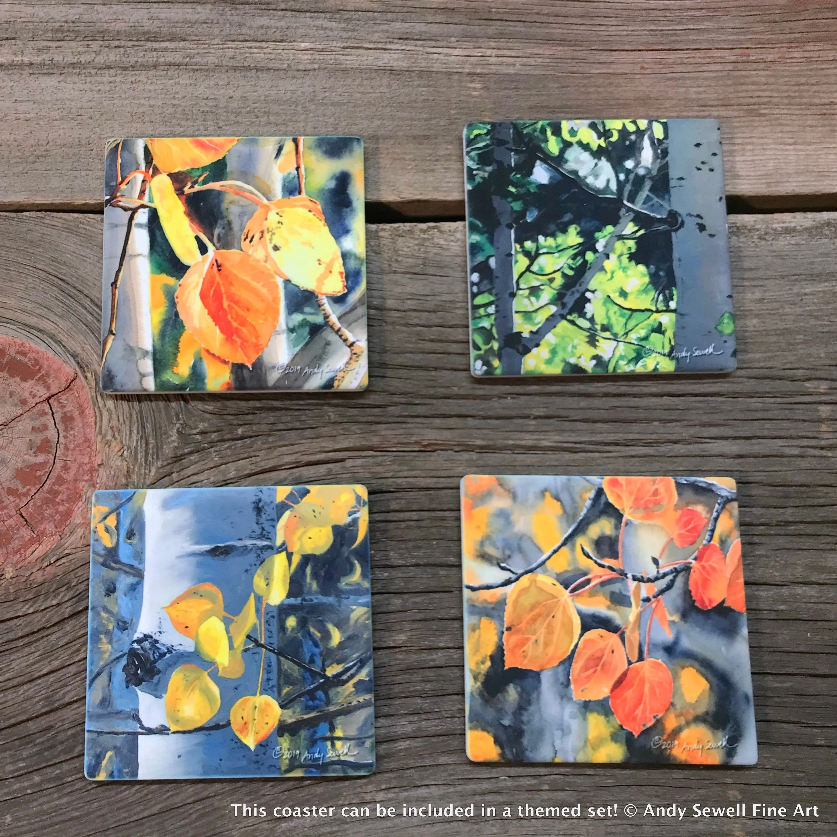 ASC400 "October Gold 2" ceramic coaster