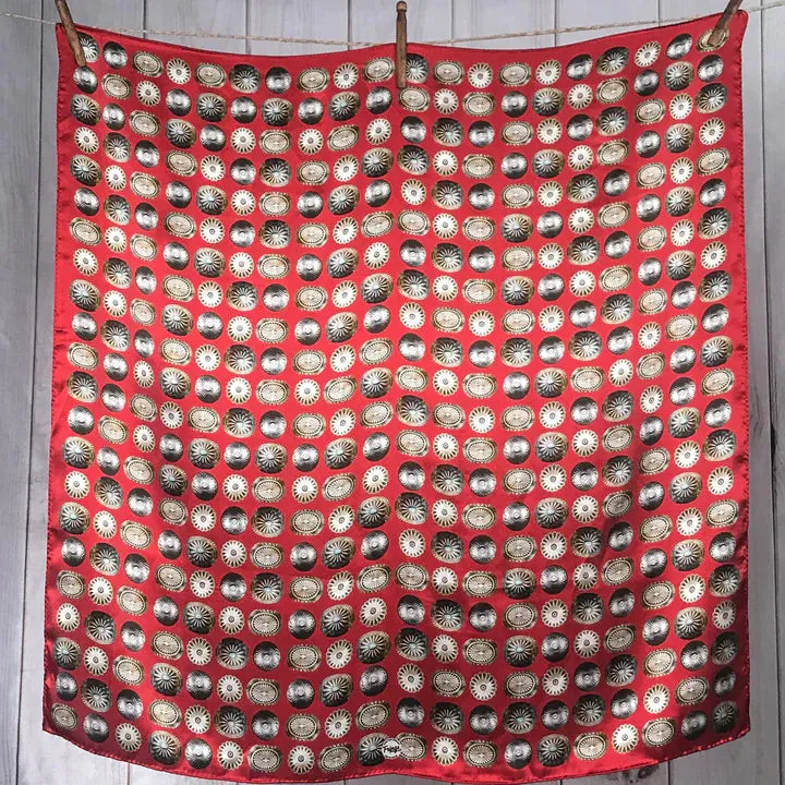 Baby Red Concho Long Tall 35" Wild Rag