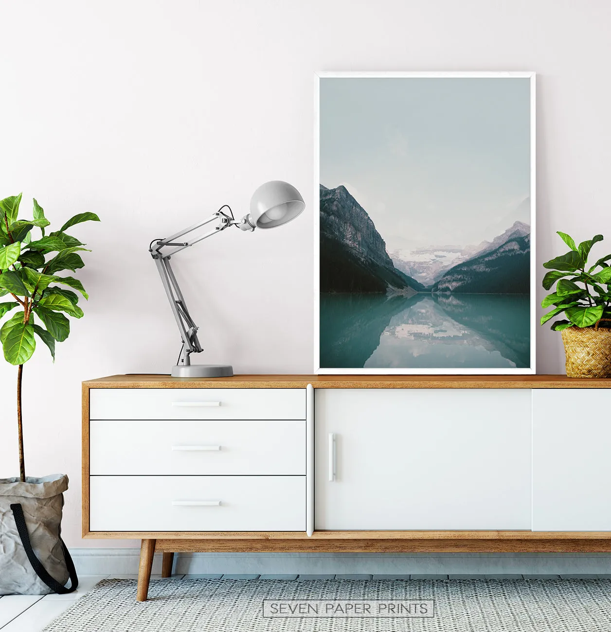 Beautiful Mountain Lake Louise Vivid Photo Art