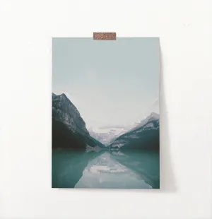 Beautiful Mountain Lake Louise Vivid Photo Art