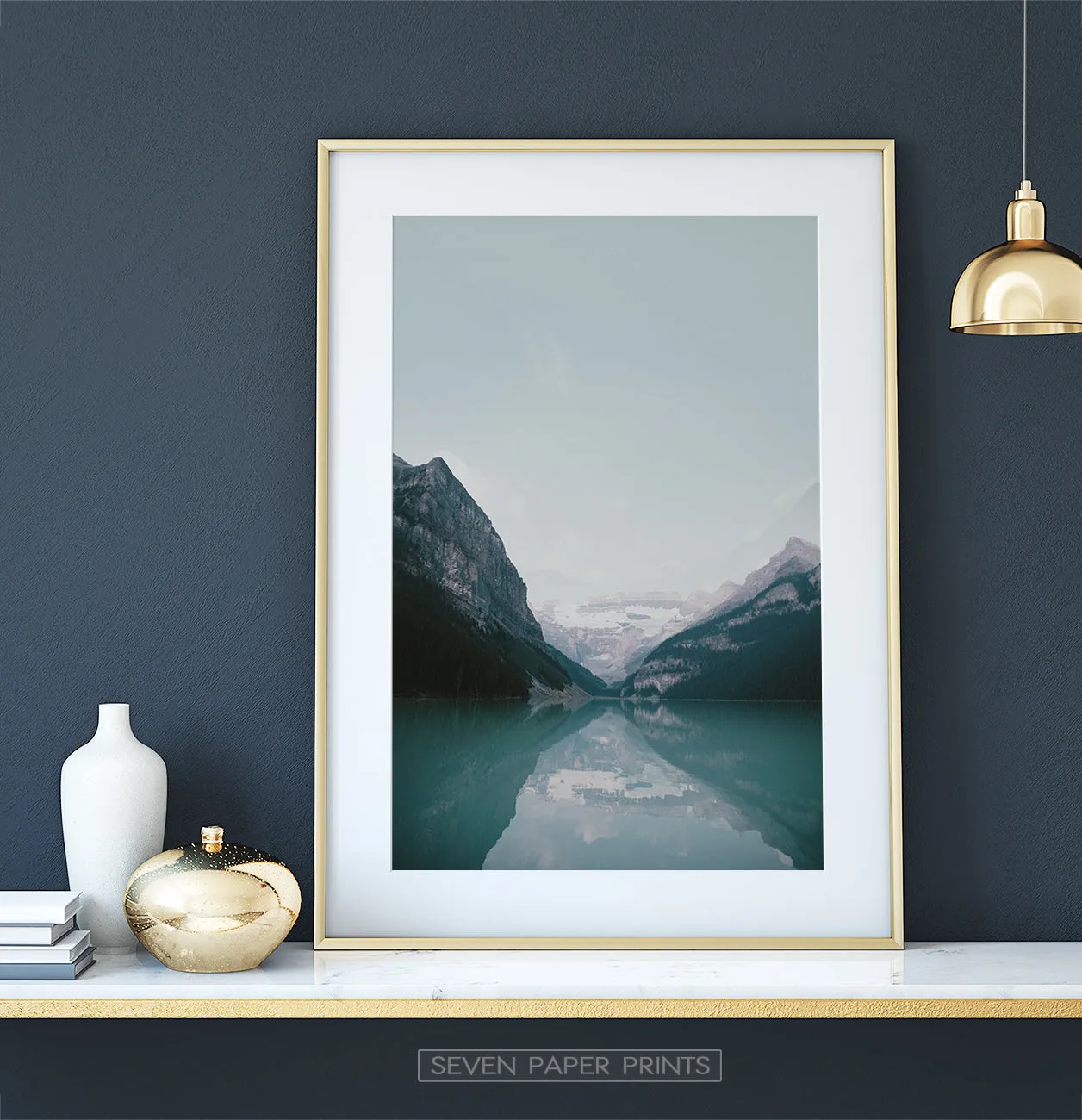 Beautiful Mountain Lake Louise Vivid Photo Art