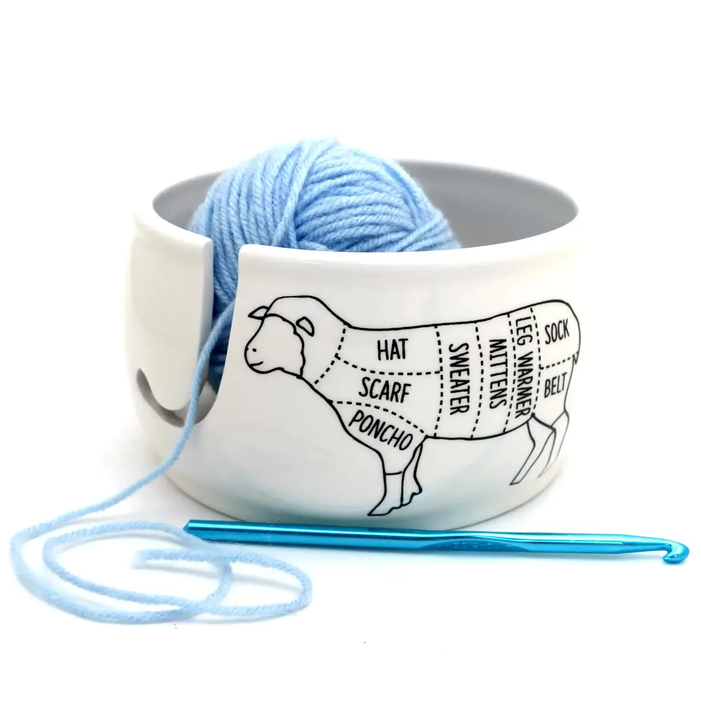 Ceramic Yarn Bowl - Sheep Parts