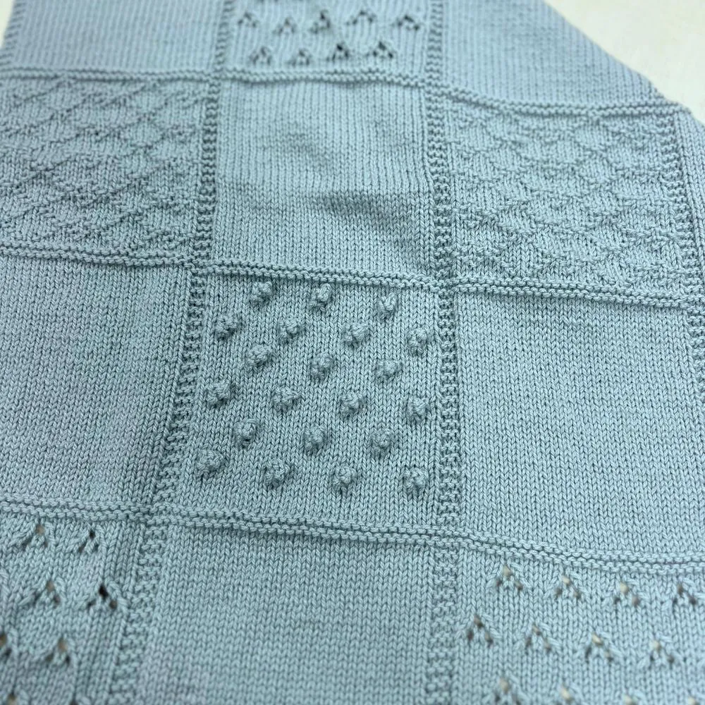 Checker Block Baby Blanket Knit Kit