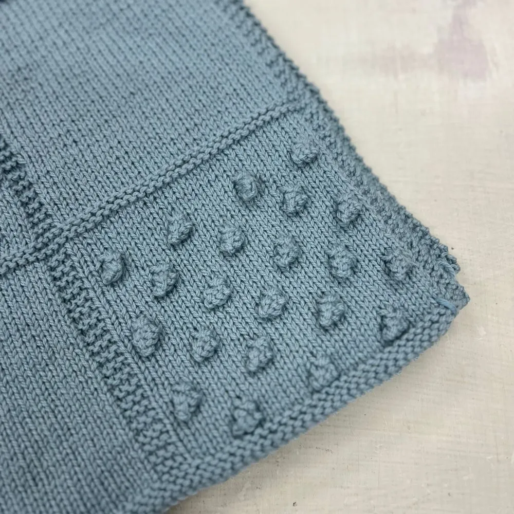 Checker Block Baby Blanket Knit Kit