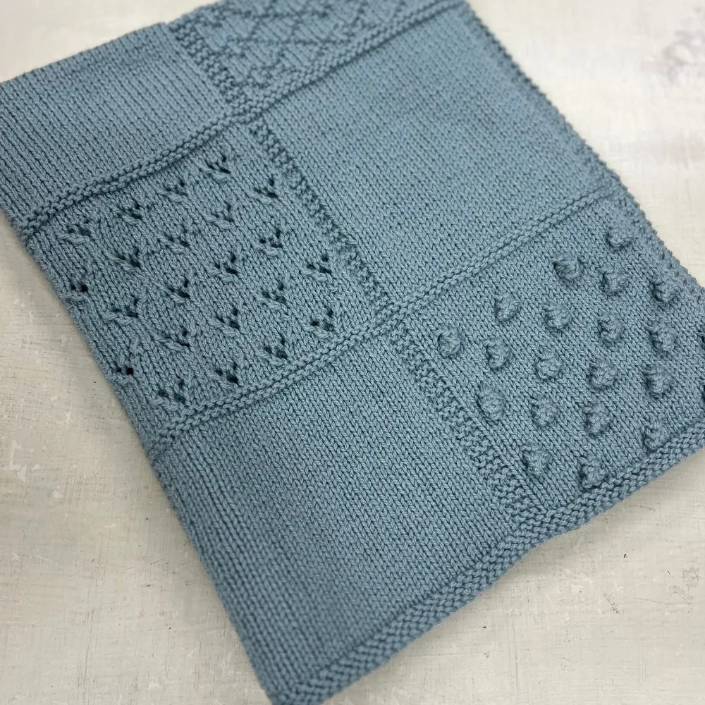 Checker Block Baby Blanket Knit Kit