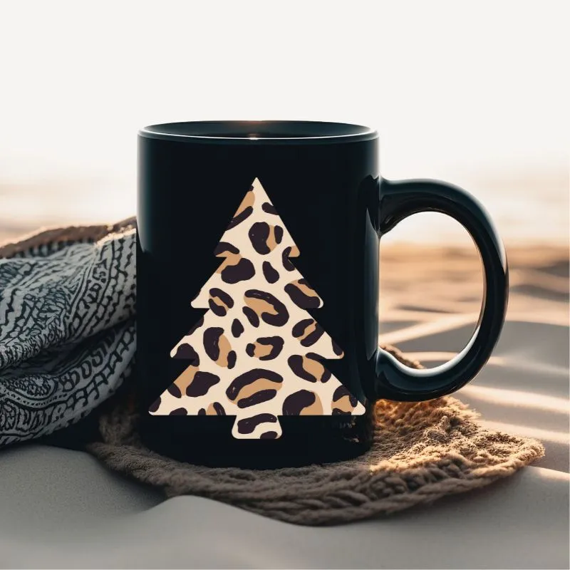 Cheetah Print Christmas Tree PNG Digital Download