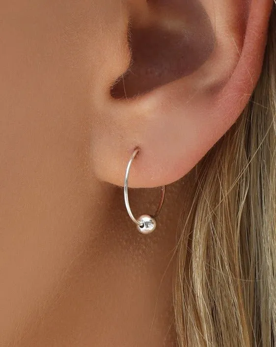 Classic Hoop Earrings  - Sterling Silver