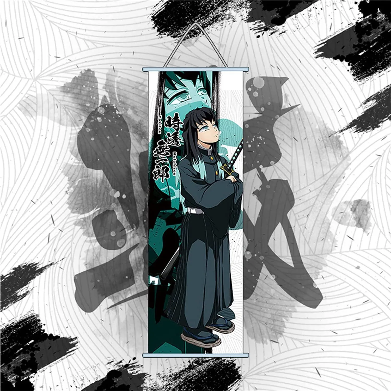 Demon Slayer Tokitou Muichirou Model 2 Slaying Corps Anime Poster Wall Scroll (70 x 25 Cms)