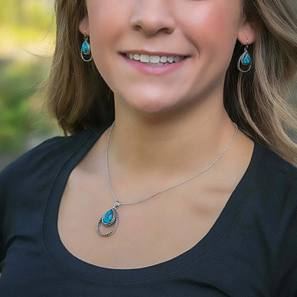 Double Rope Turquoise Necklace