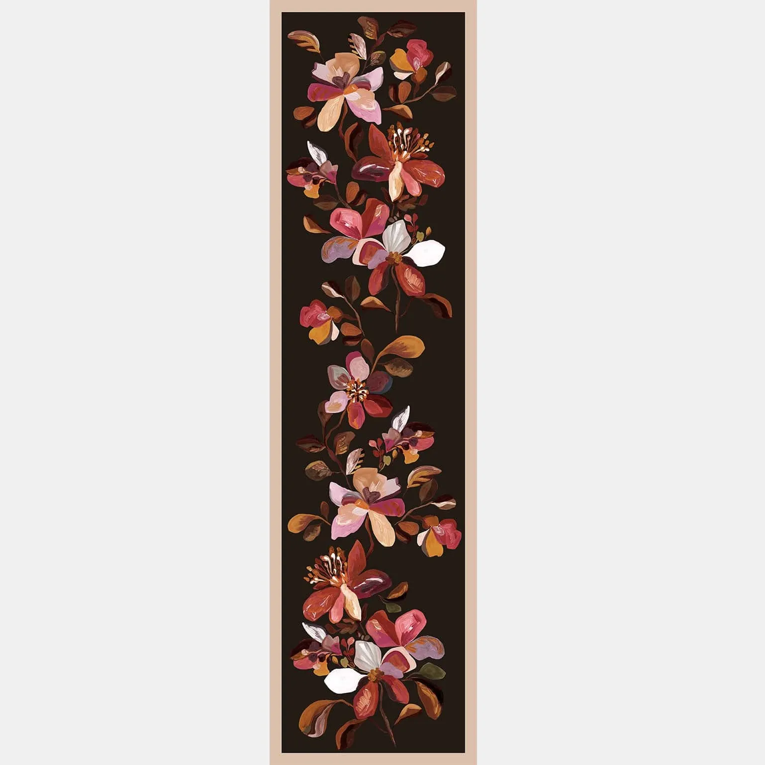 Eloisa - Large Silk Scarf - Dark Chocolate