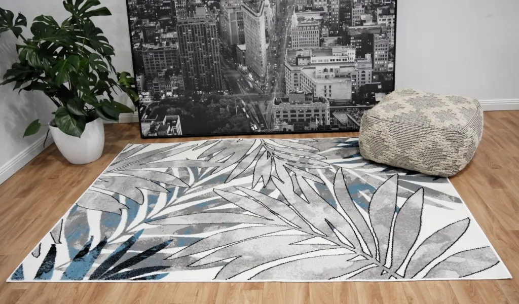Freedom Blue Multicoloured Tropical Pattern Rug