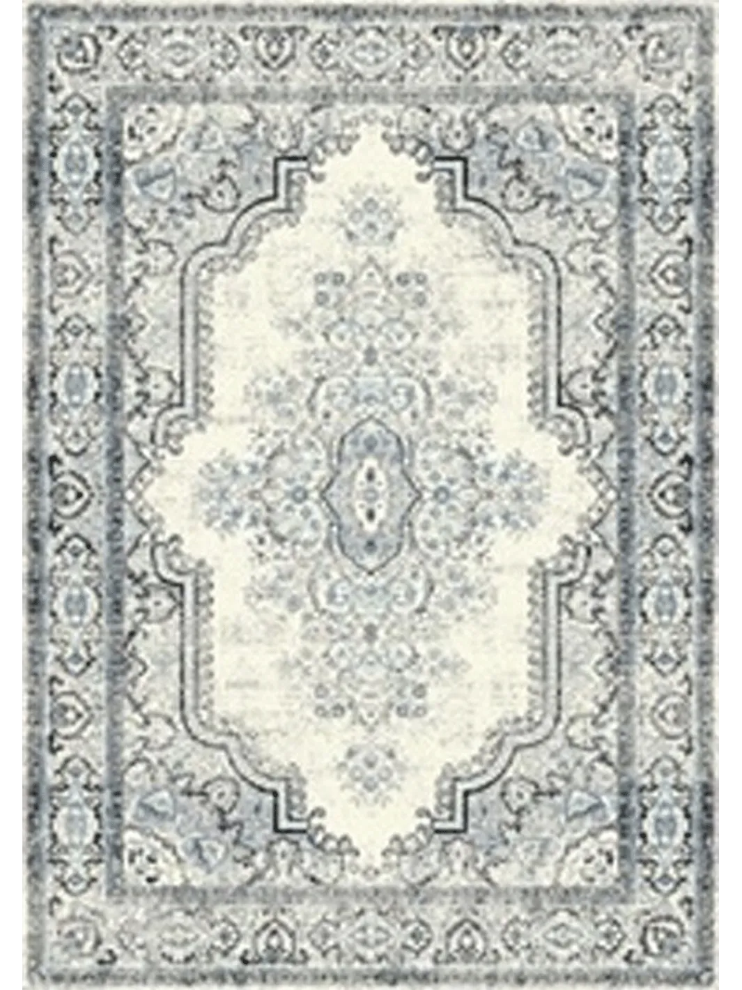 Freedom Grey Blue Medallion Pattern Rug