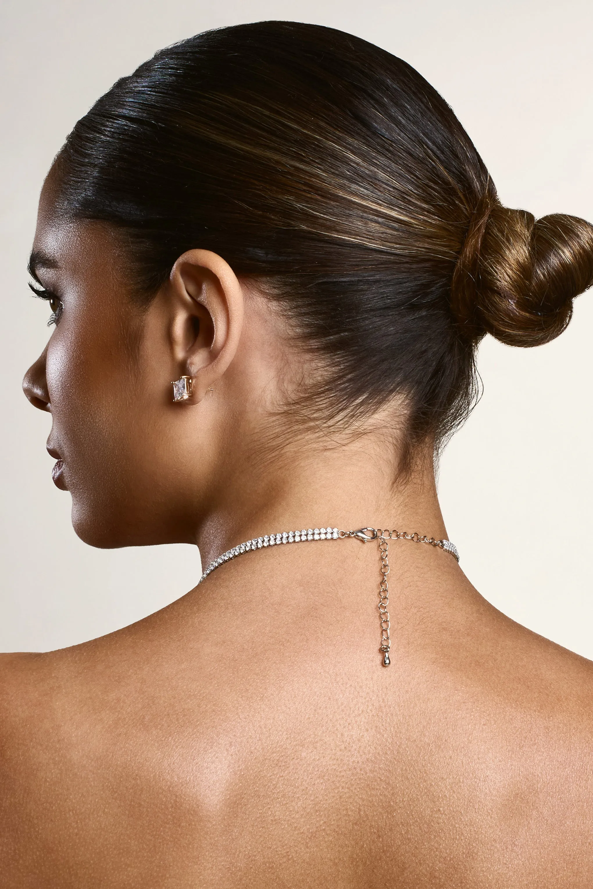 Glimmery | Silver Diamante Necklace