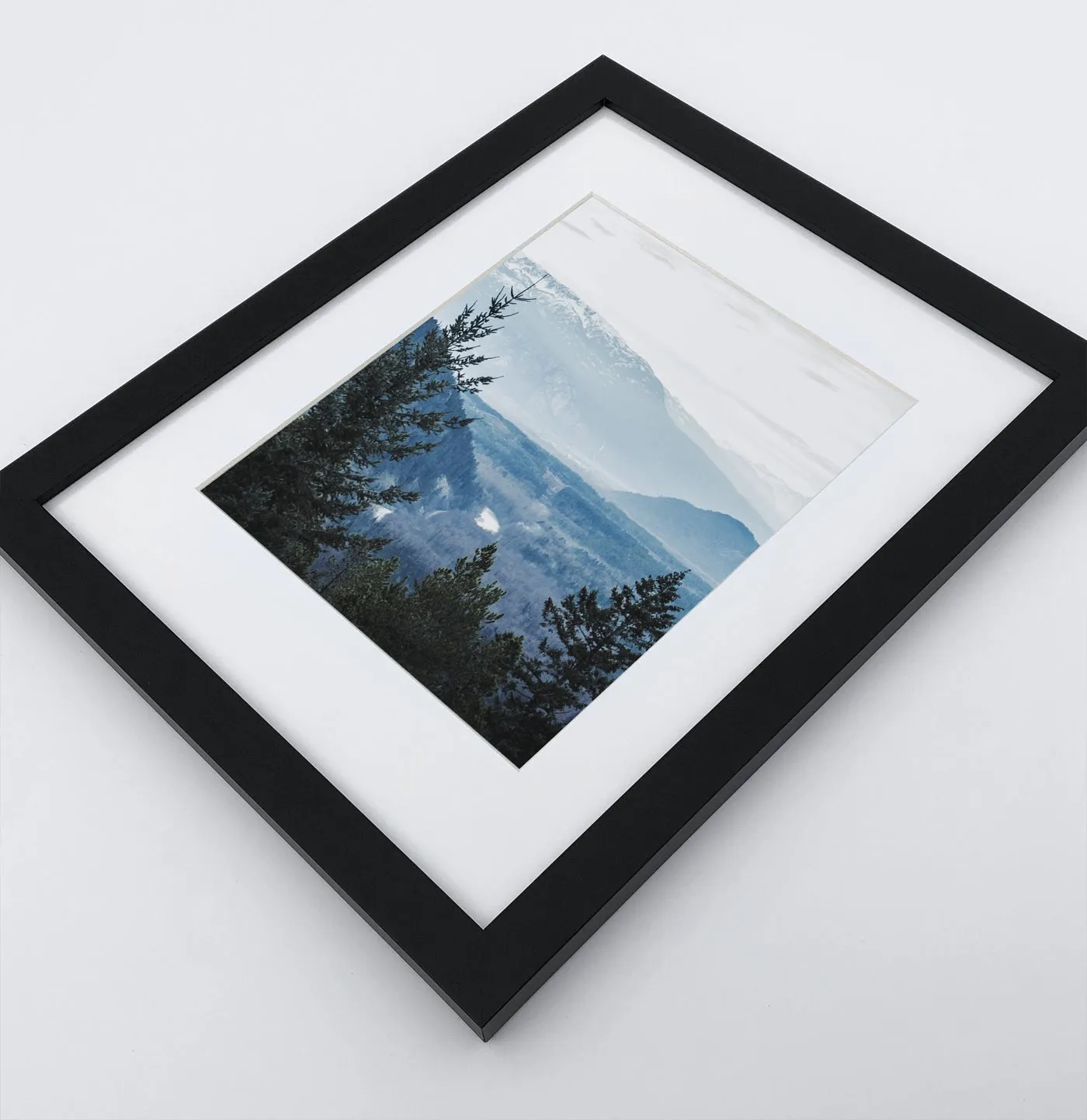 Indigo Blue Great Mountains Framed Tiptych Wall Art