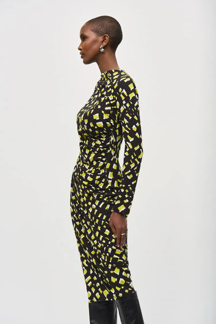 Joseph Ribkoff Rayon Jersey Abstract Print Sheath Dress