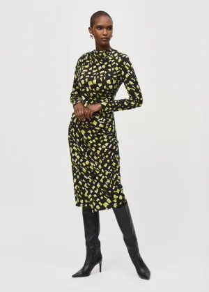 Joseph Ribkoff Rayon Jersey Abstract Print Sheath Dress