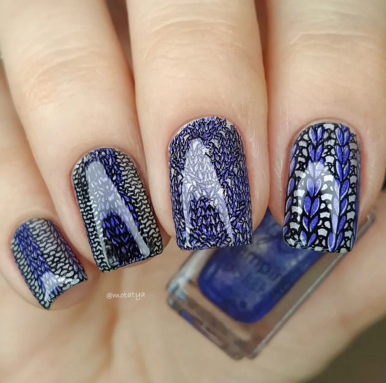 Knitters Gonna Knit (CjS-96) Steel Layered Nail Art Stamping Plate