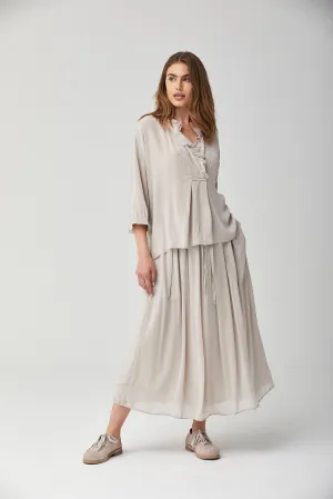 KristenseN Du Nord Georgette Skirt in Mirage Grey