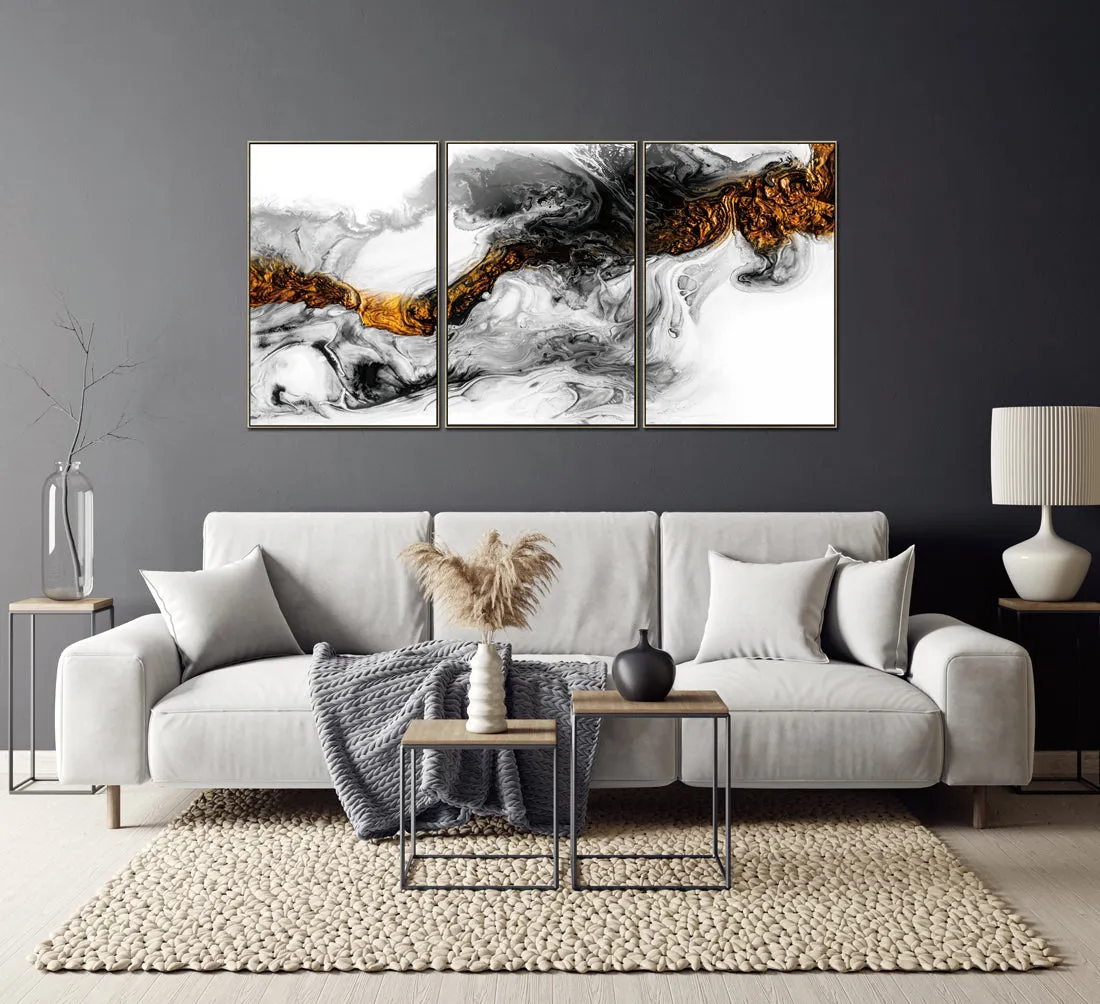 Light Energy Triptych Acrylic Wall Art