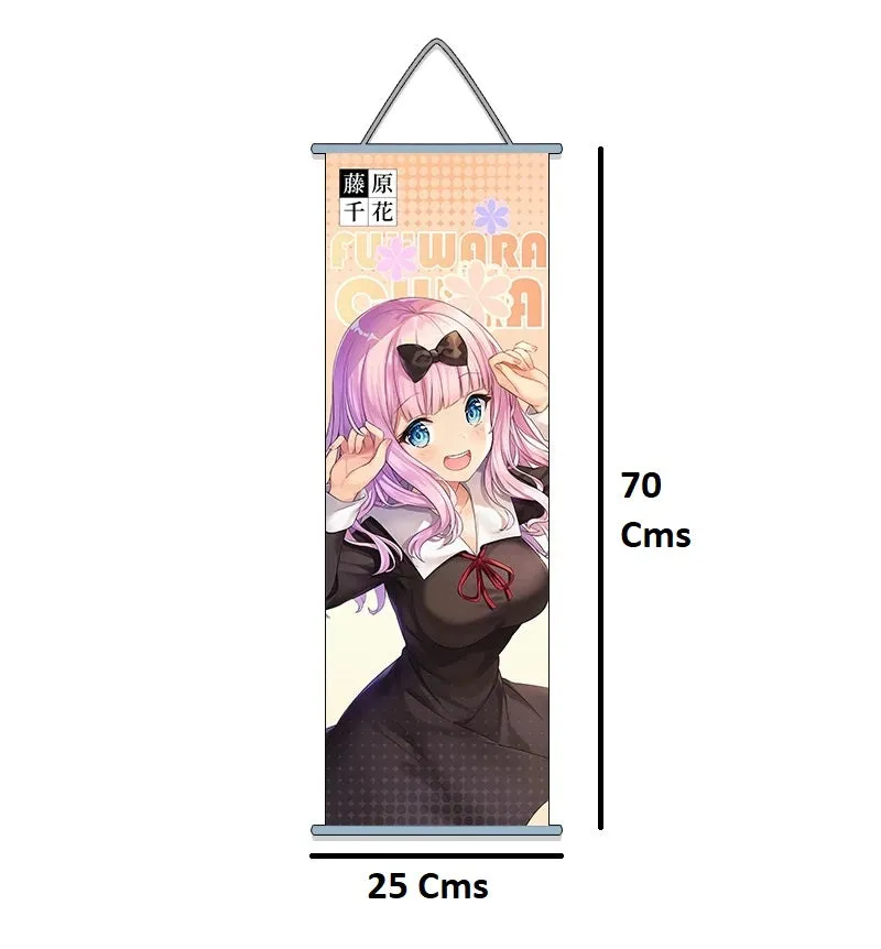 Love Is War Kaguya Fujiwara Anime Poster Wall Scroll | 70 x 25 Cms |