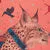 Lynx Silk Chiffon Scarf - Red Leopard Autumn Orange