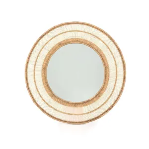 Malawi Rattan Mirror Round