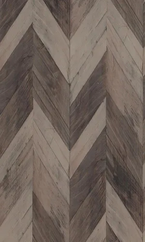 Modern Motifs Weathered Herringbone Wallpaper 217994