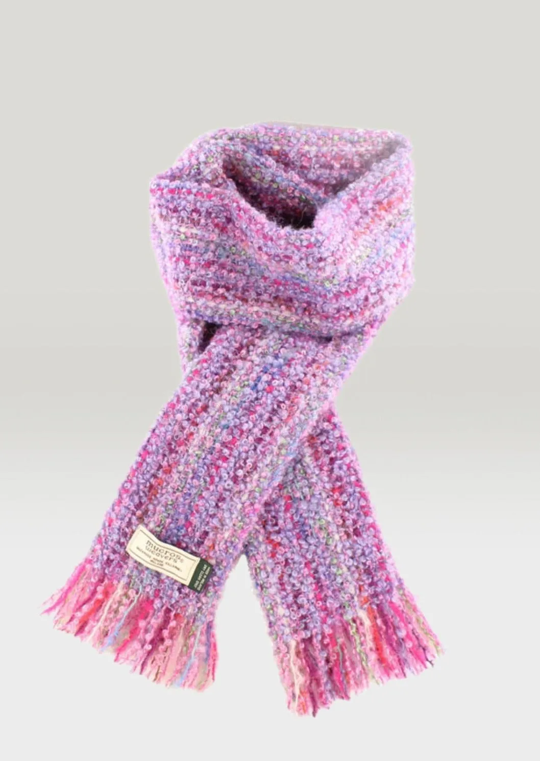 Mucros Mohair Scarf | Pink Raspberry Mix