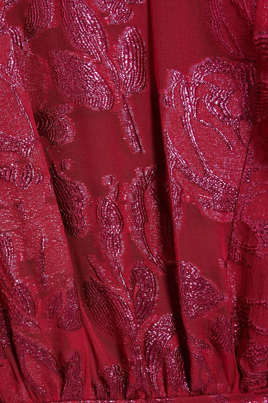 Murai mini dress in silk georgette blend with metallic effect fil-coupe IRO fuchsia