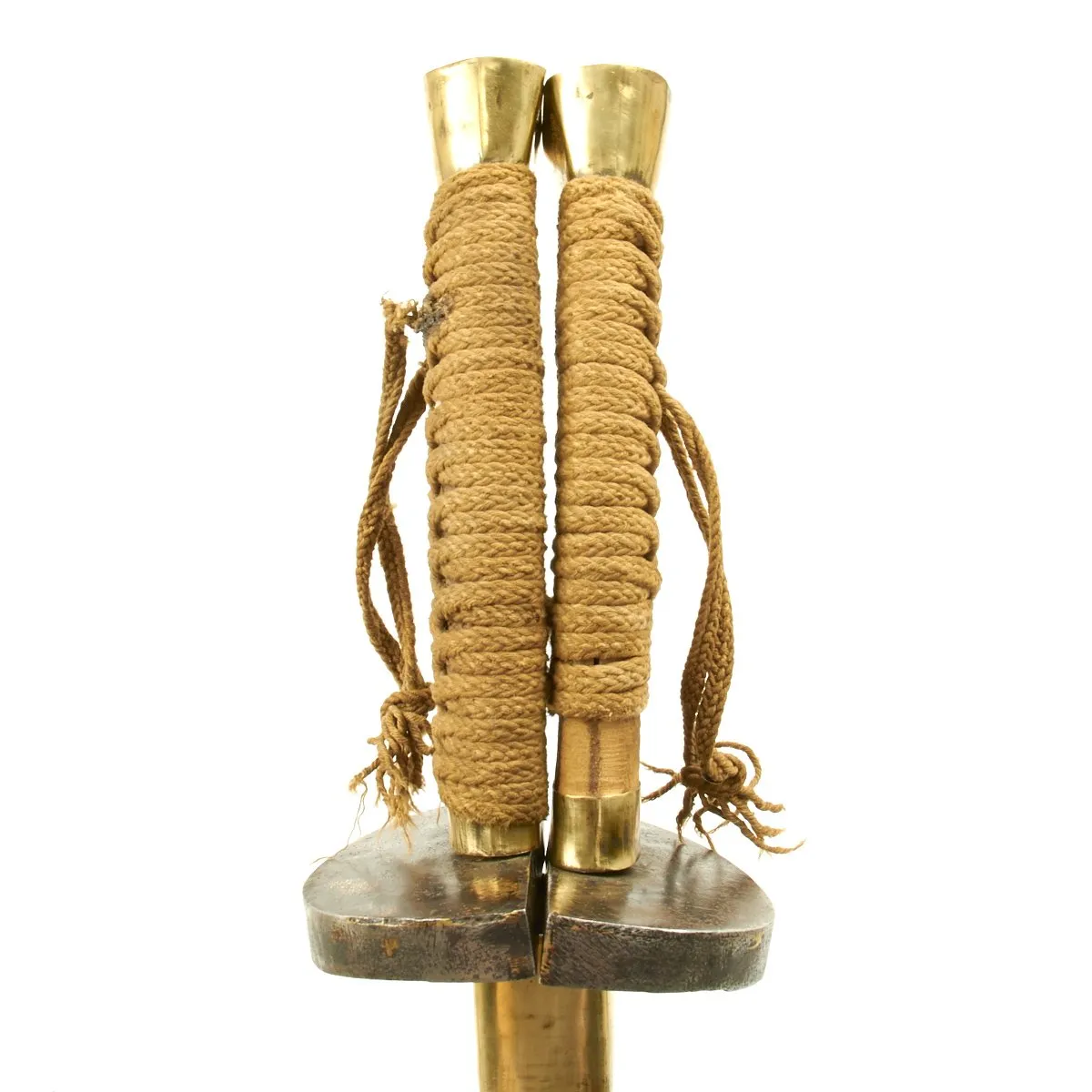 Original Boxer Rebellion Chinese Double Dao Broadswords with scabbard - Circa 1900
