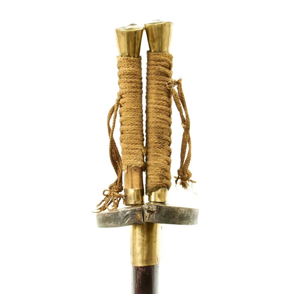 Original Boxer Rebellion Chinese Double Dao Broadswords with scabbard - Circa 1900