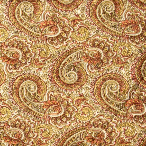 Paisley Silk Wild Rag in Brass and Bronze