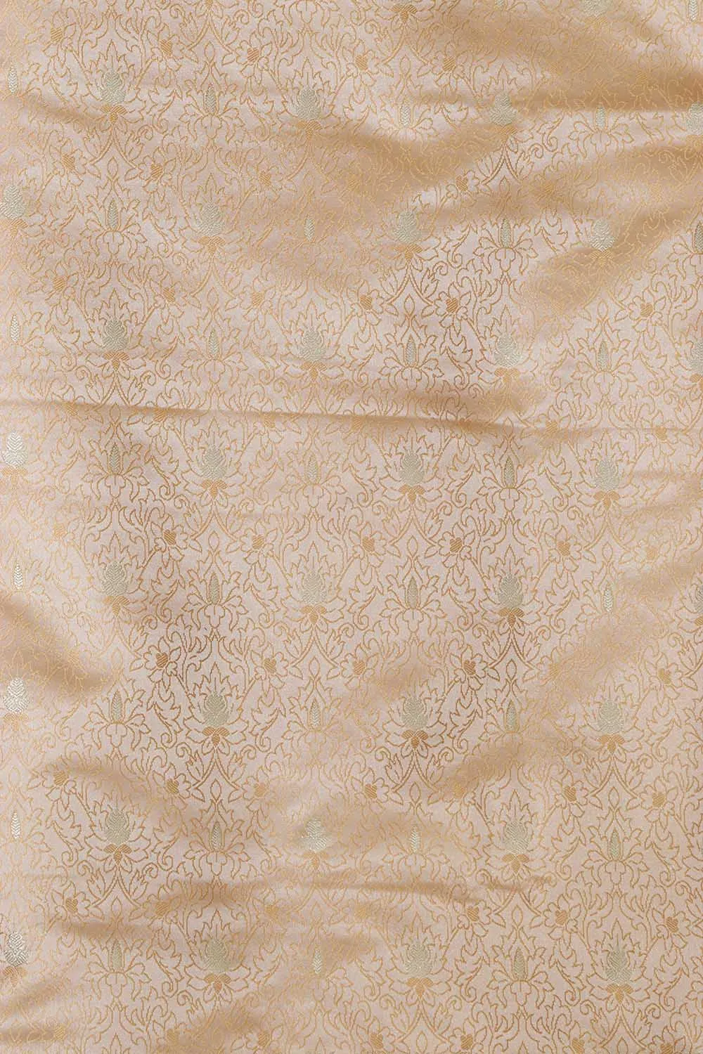 Pastel Banarasi Tanchui Silk Suit With Pink Banarasi Organza Dupatta
