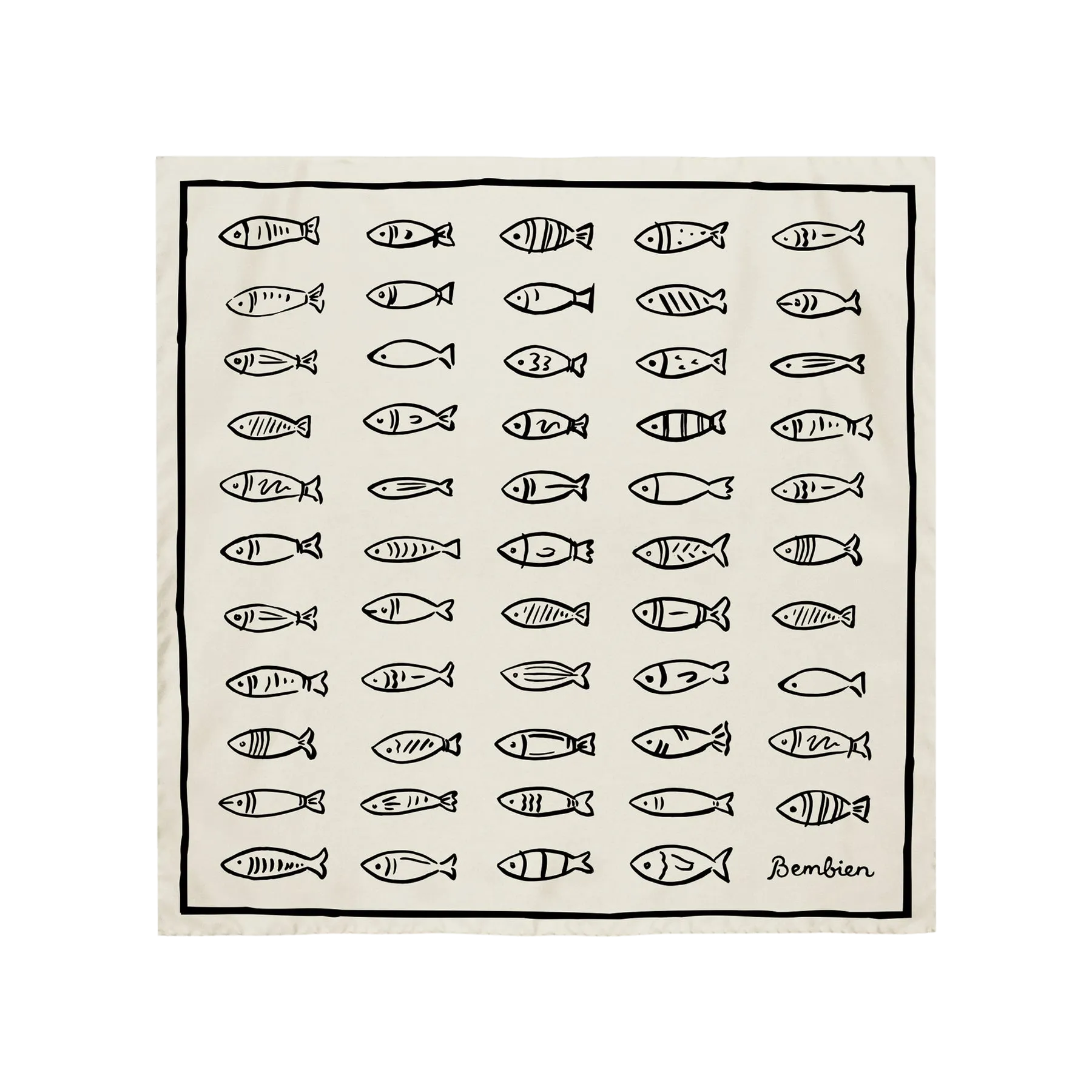Pesce Scarf in Noir