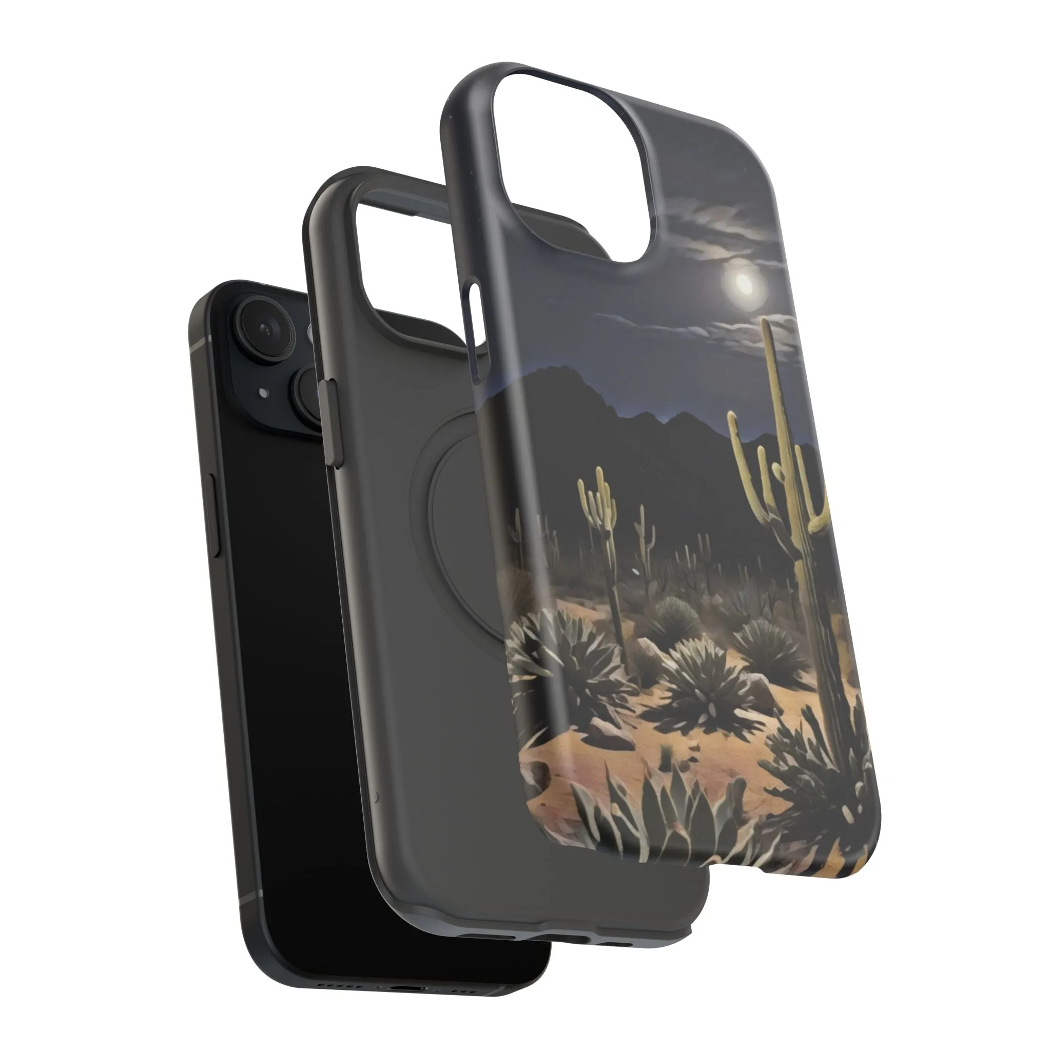 Phone Cases - Midnight Desert Scene Digital Painting