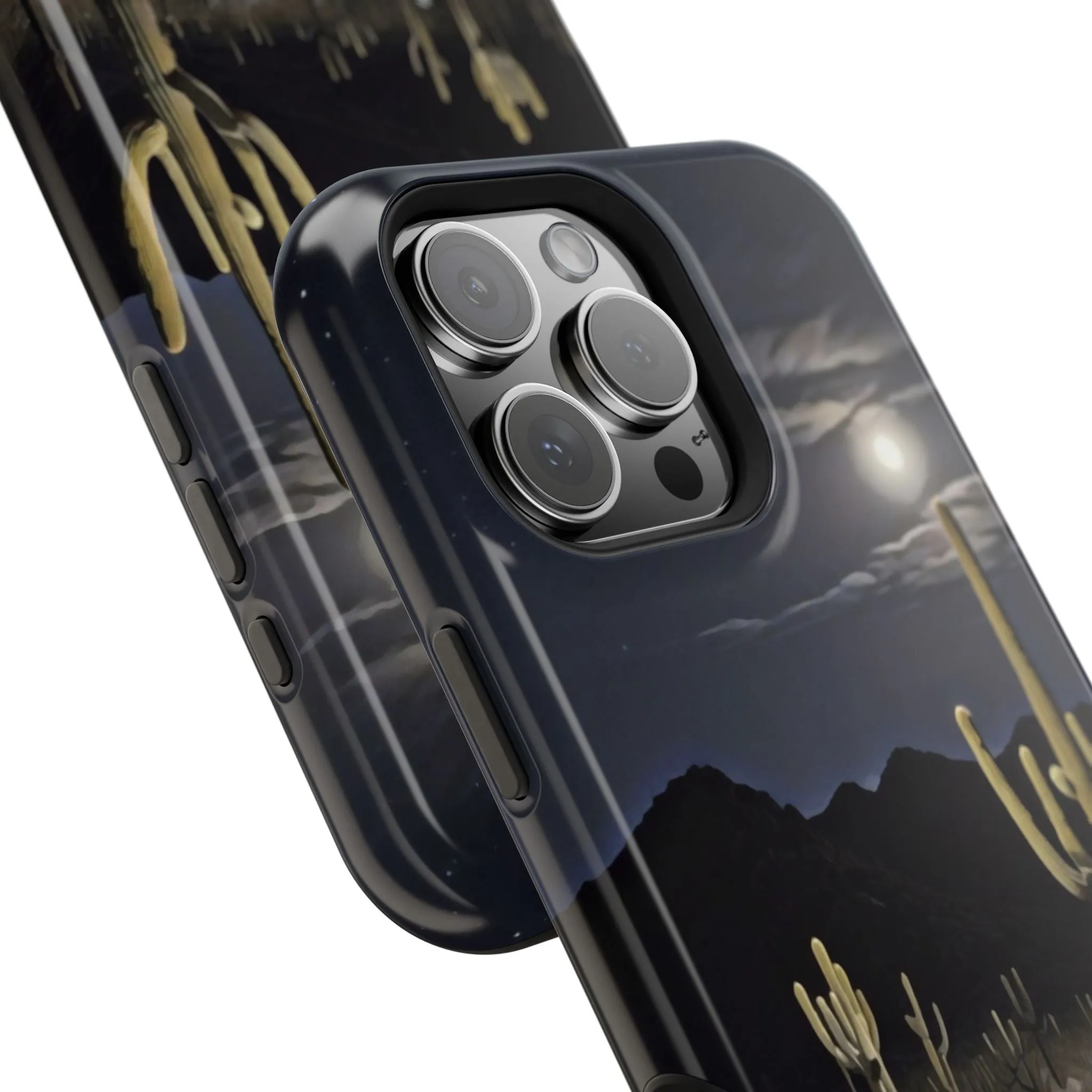 Phone Cases - Midnight Desert Scene Digital Painting