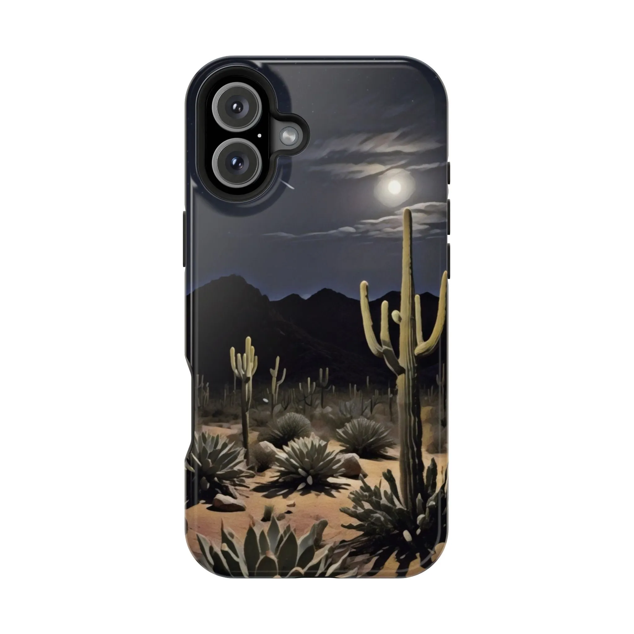 Phone Cases - Midnight Desert Scene Digital Painting