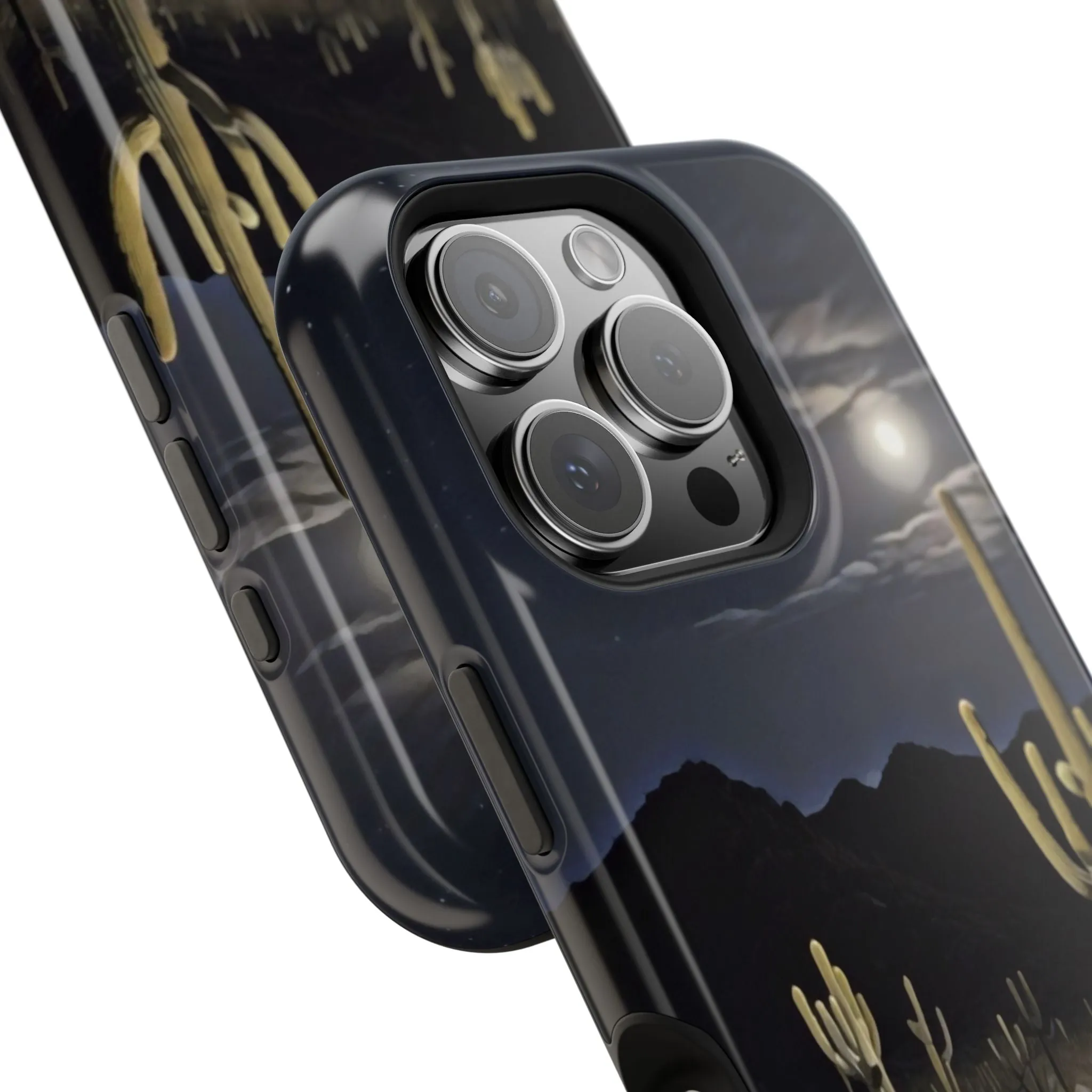 Phone Cases - Midnight Desert Scene Digital Painting
