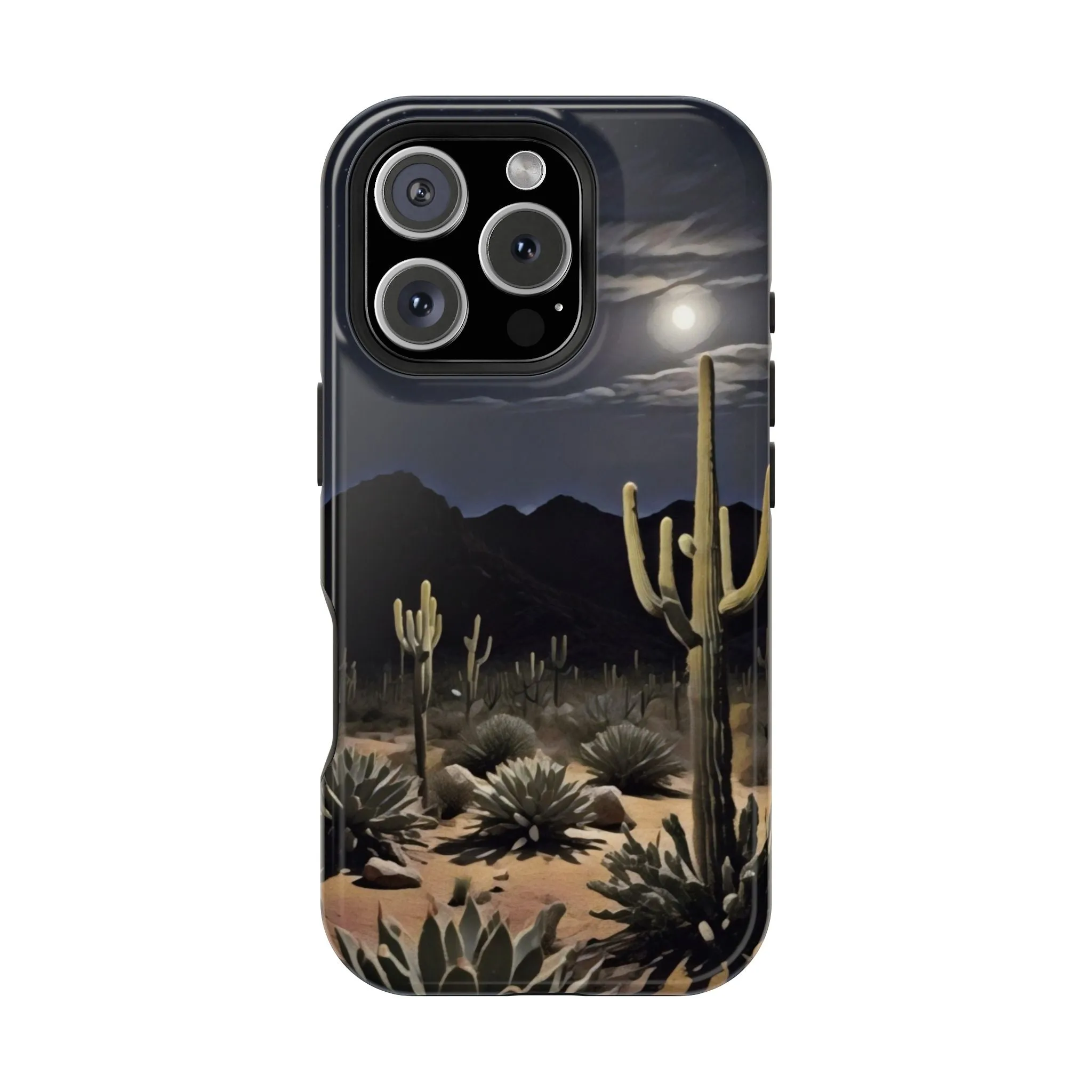 Phone Cases - Midnight Desert Scene Digital Painting