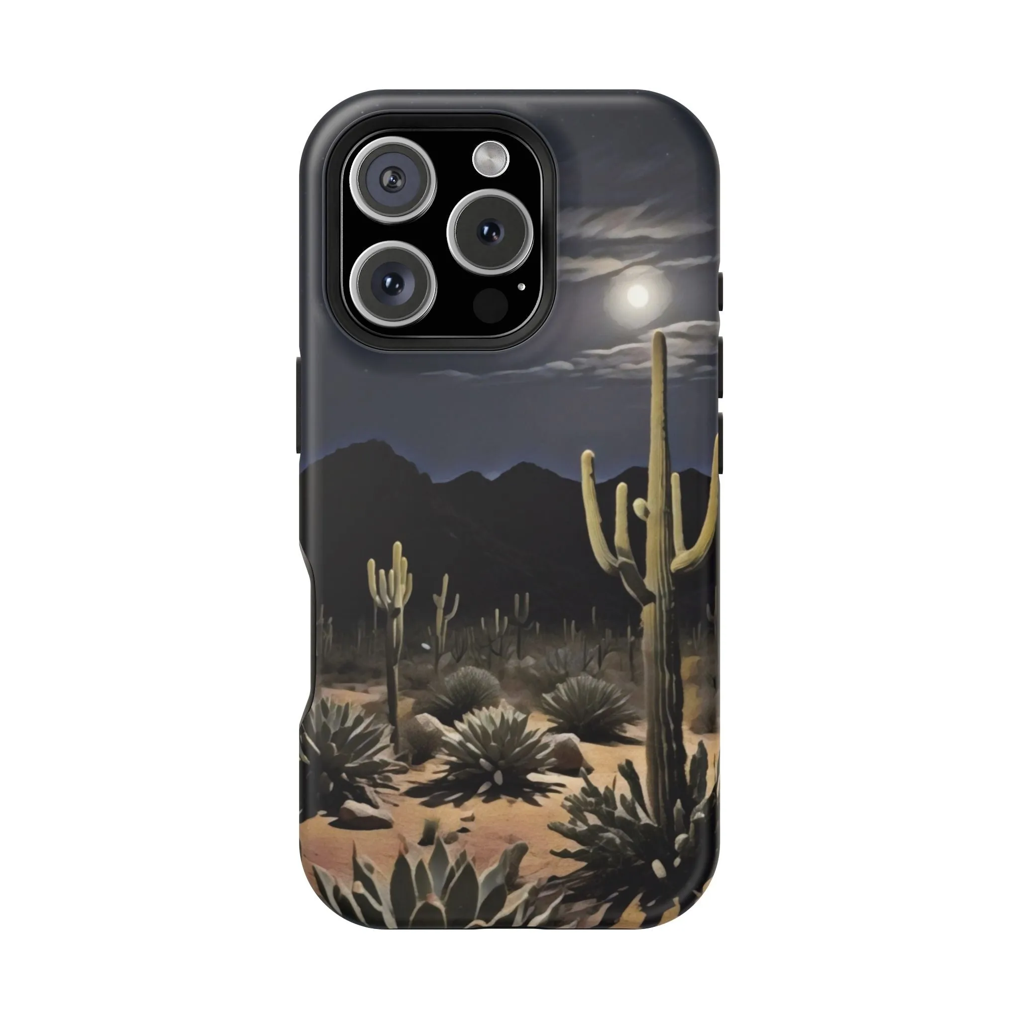 Phone Cases - Midnight Desert Scene Digital Painting